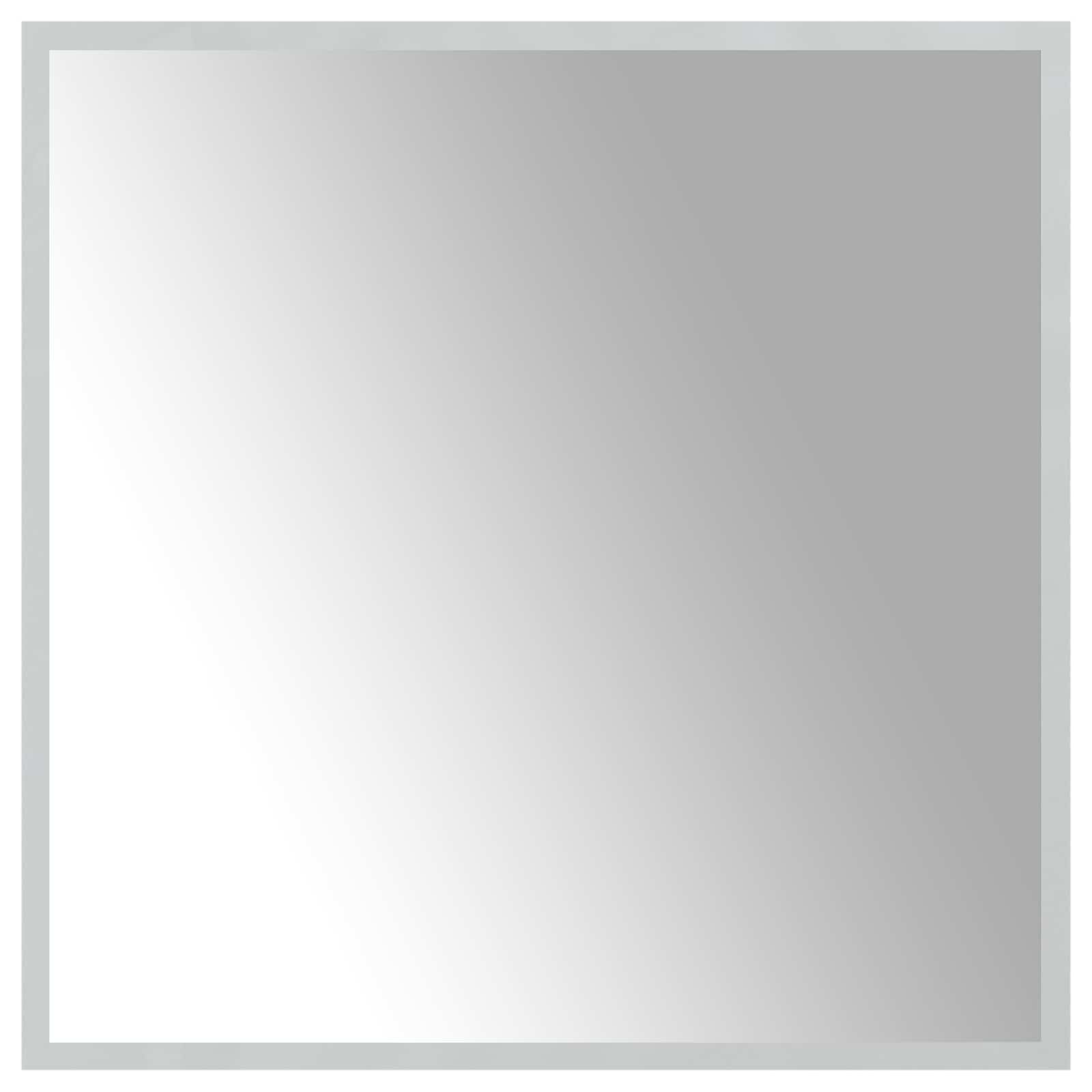 LED Badrumsspegel med spegel Transparent 60 x 60 cm härdat glas