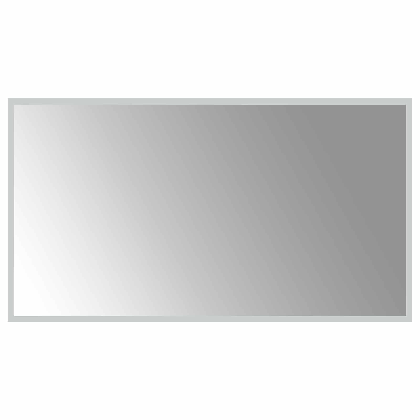 LED Badrumsspegel med spegel Transparent 90 x 50 cm härdat glas