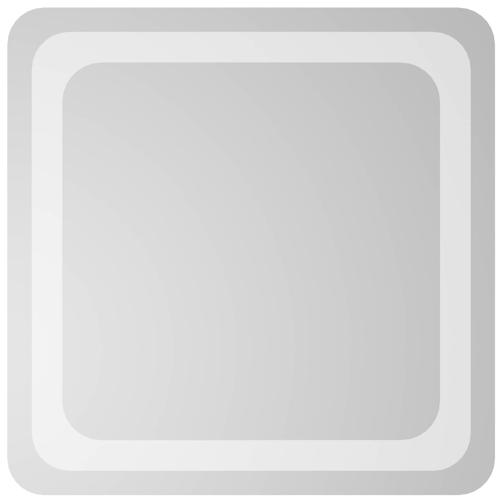 LED Badrumsspegel med spegel Transparent 40 x 40 cm härdat glas