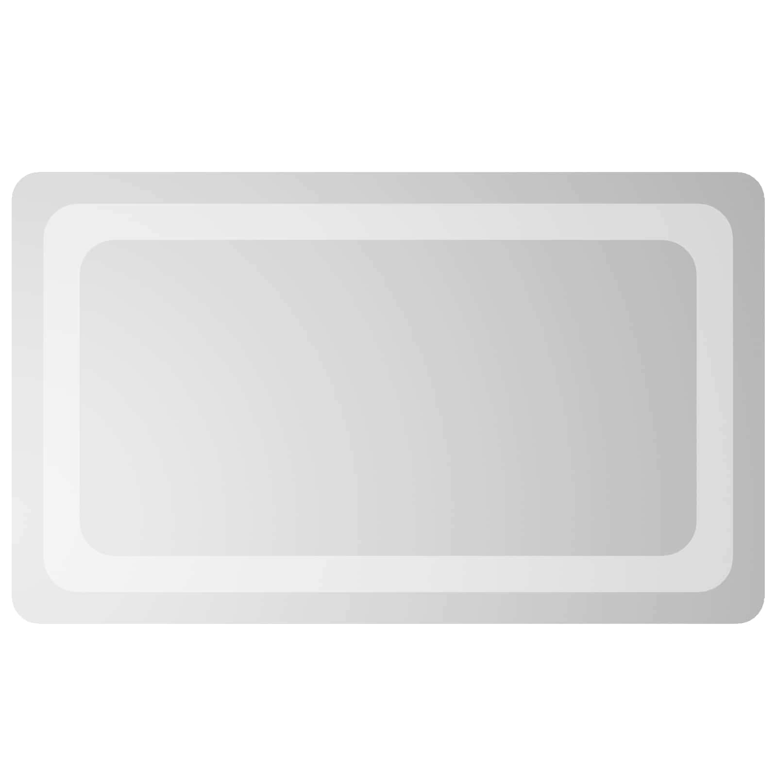 LED Badrumsspegel med spegel Transparent 50 x 30 cm härdat glas