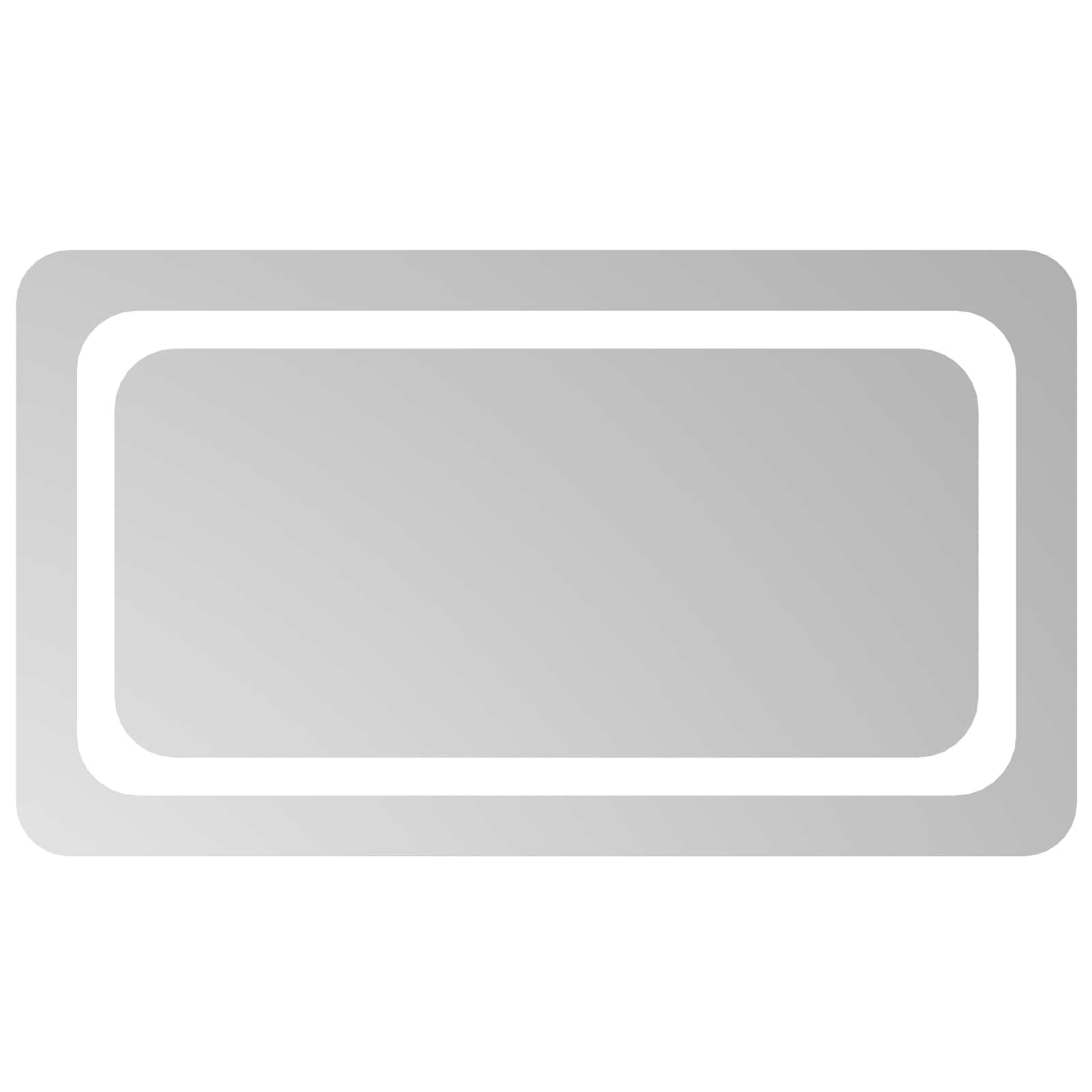 LED Badrumsspegel med spegel Transparent 70 x 40 cm härdat glas