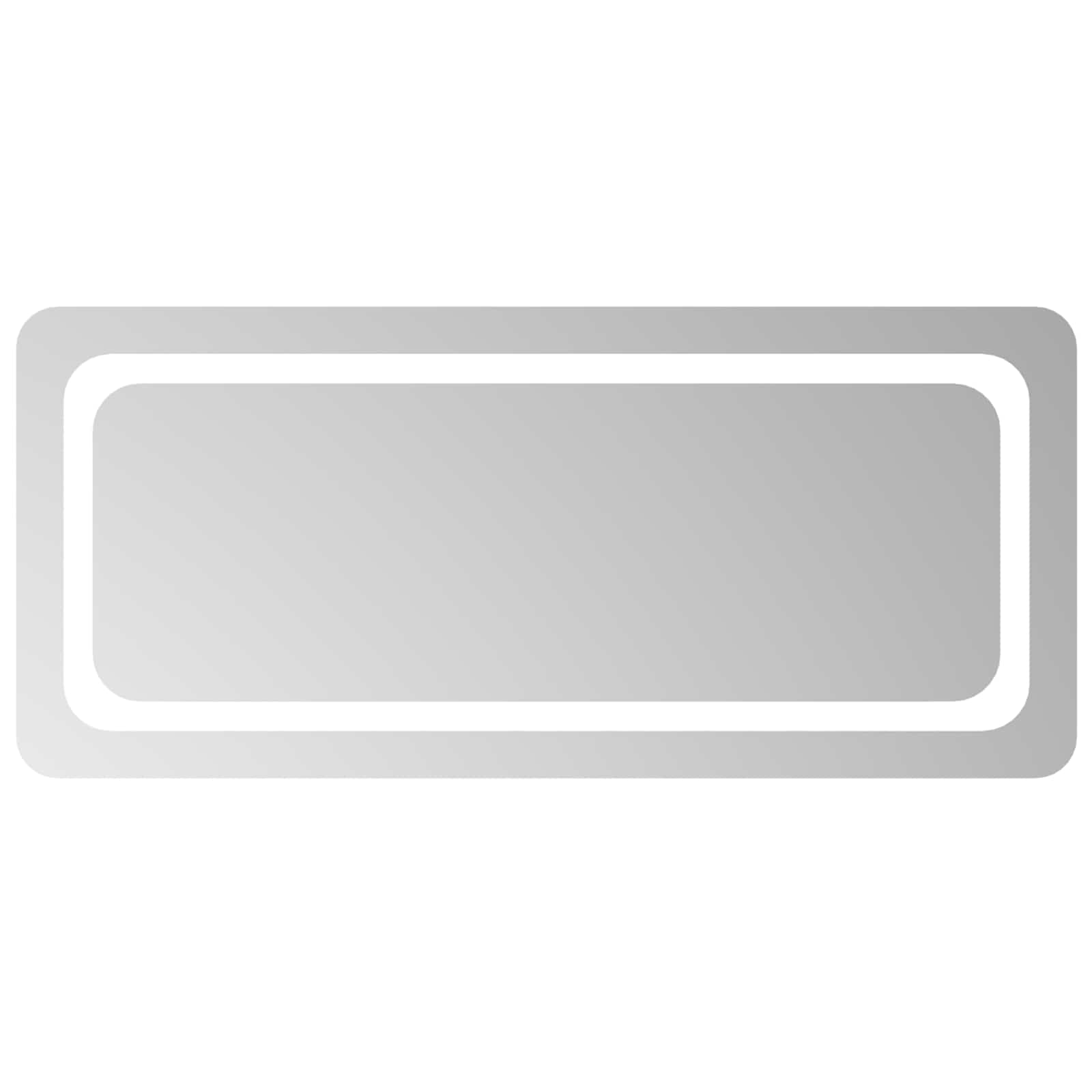 LED Badrumsspegel med spegel Transparent 90 x 40 cm härdat glas
