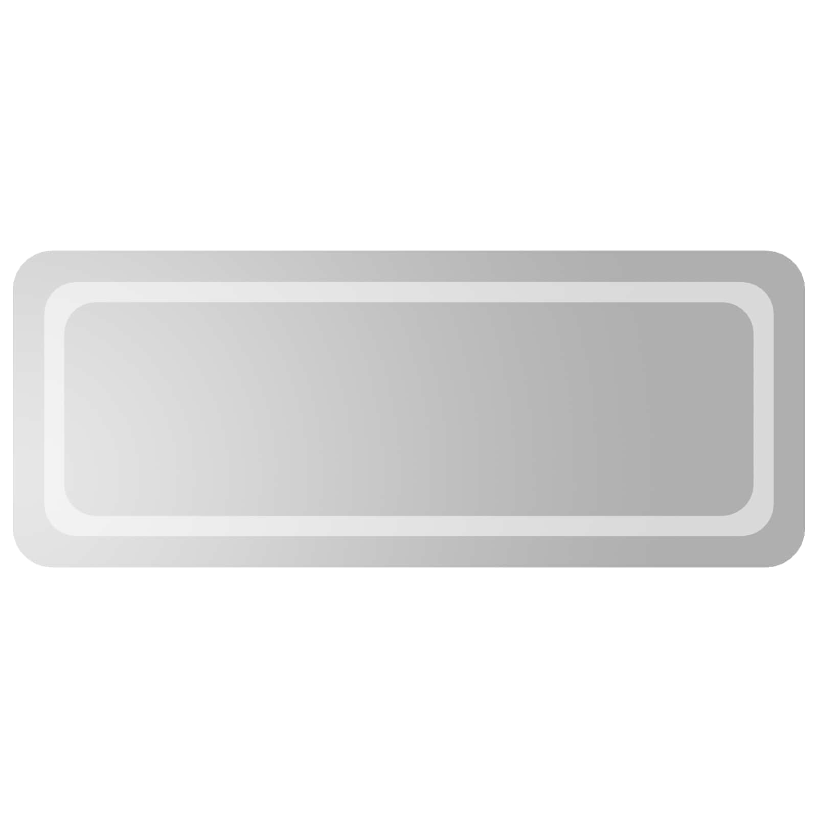 LED Badrumsspegel Transparent 100 x 40 cm härdat glas