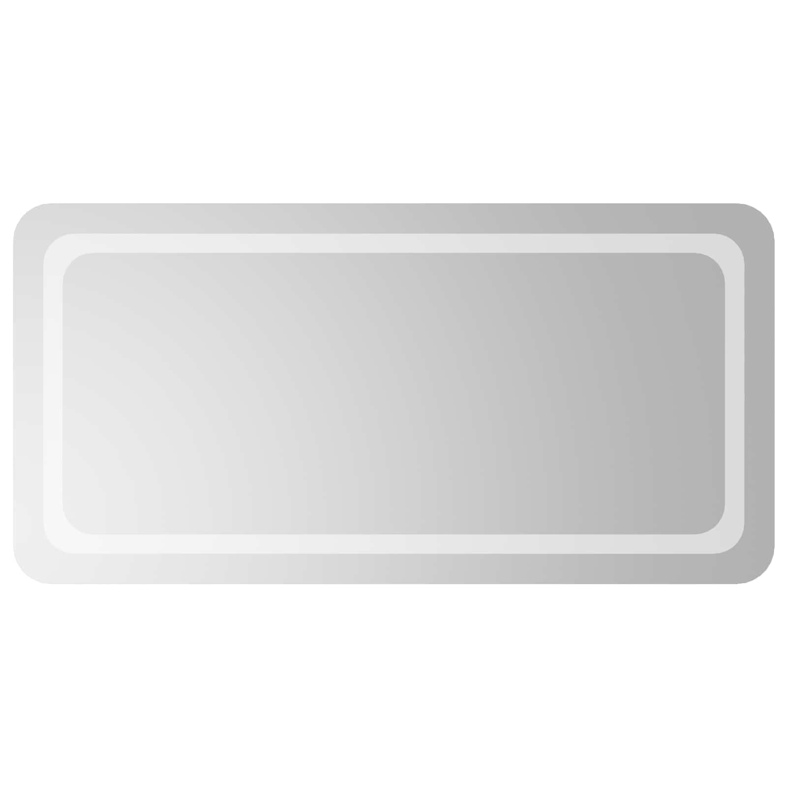 LED Badrumsspegel Transparent 100 x 50 cm härdat glas