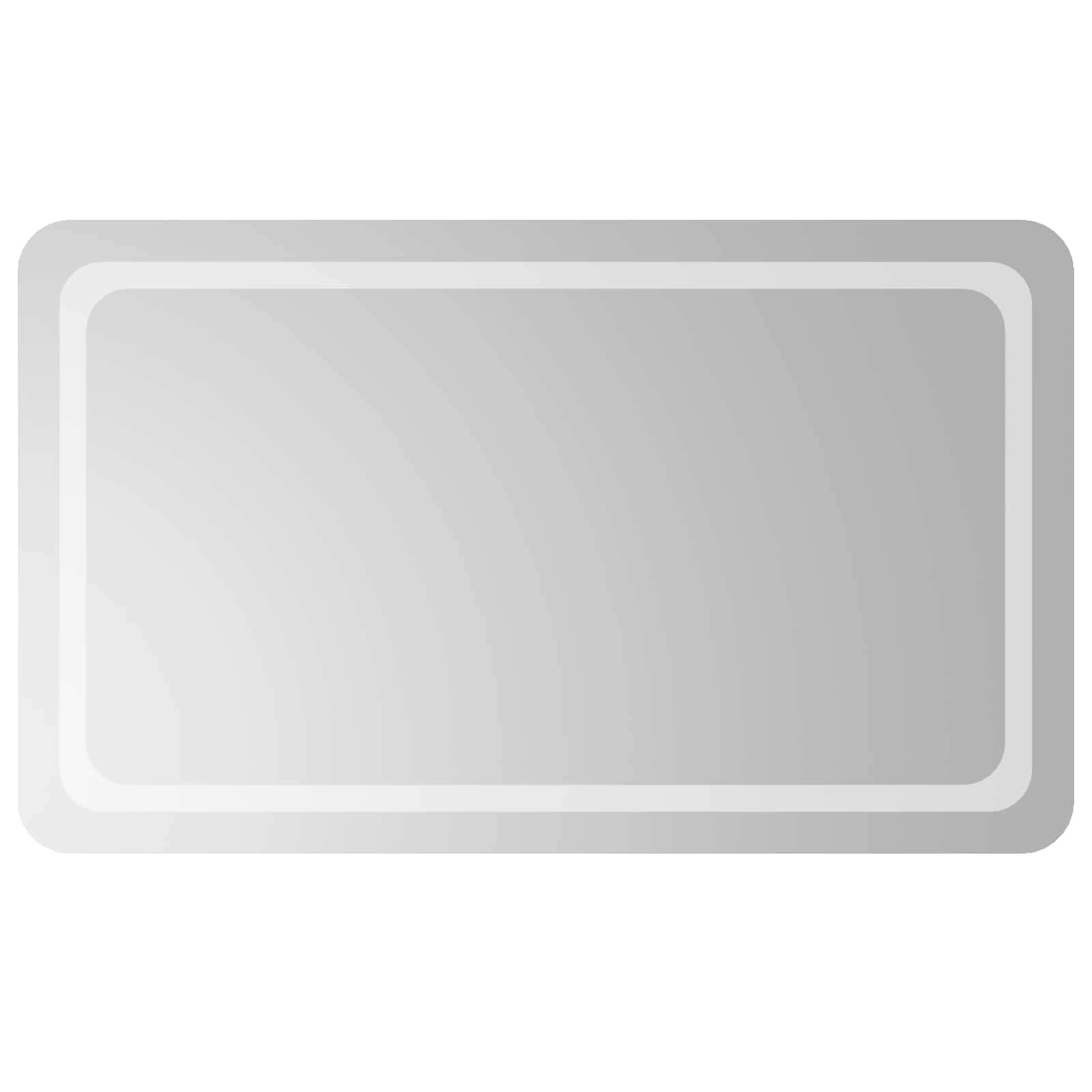 LED Badrumsspegel Transparent 100 x 60 cm härdat glas