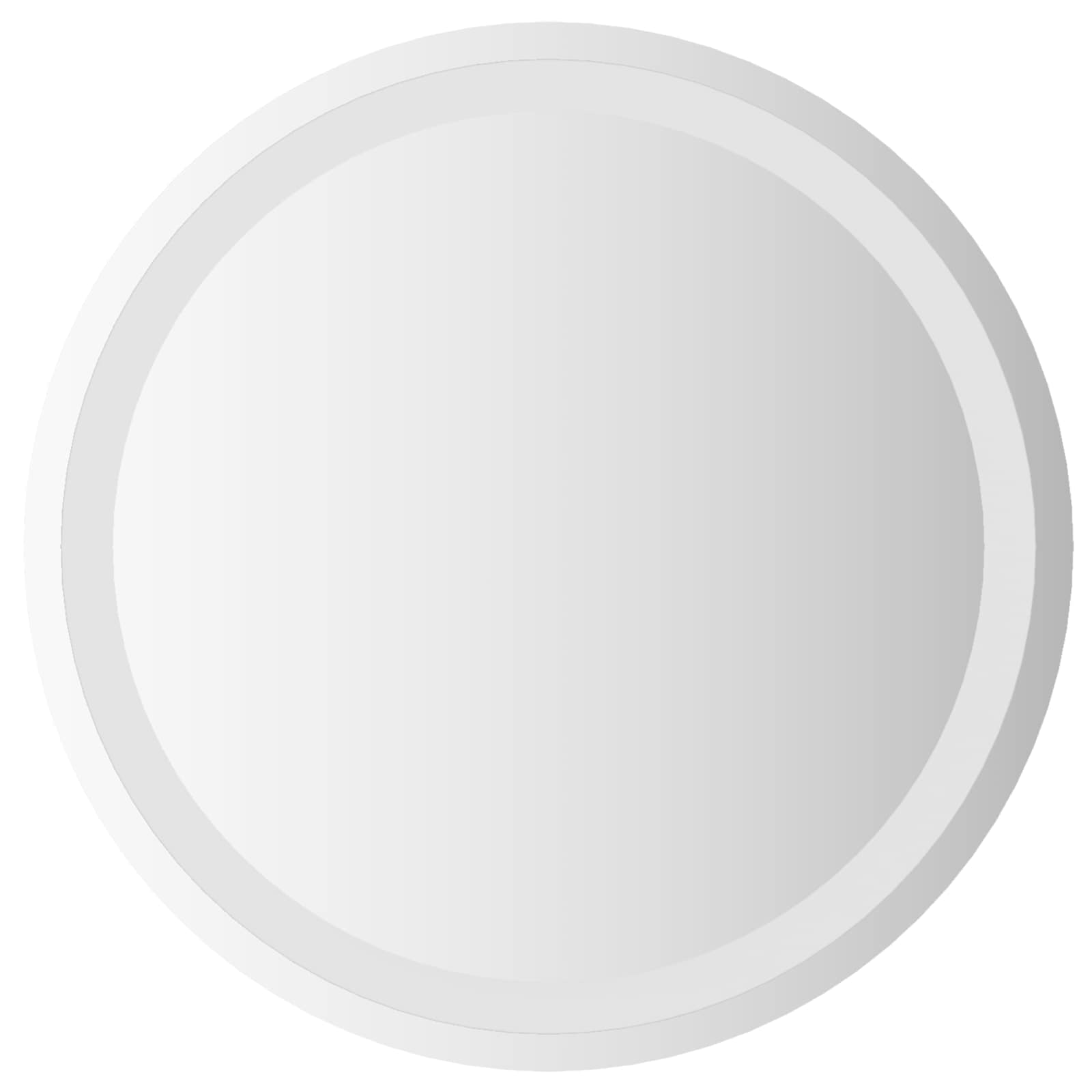 LED Badrumsspegel med spegel Transparent Ø 50 cm härdat glas