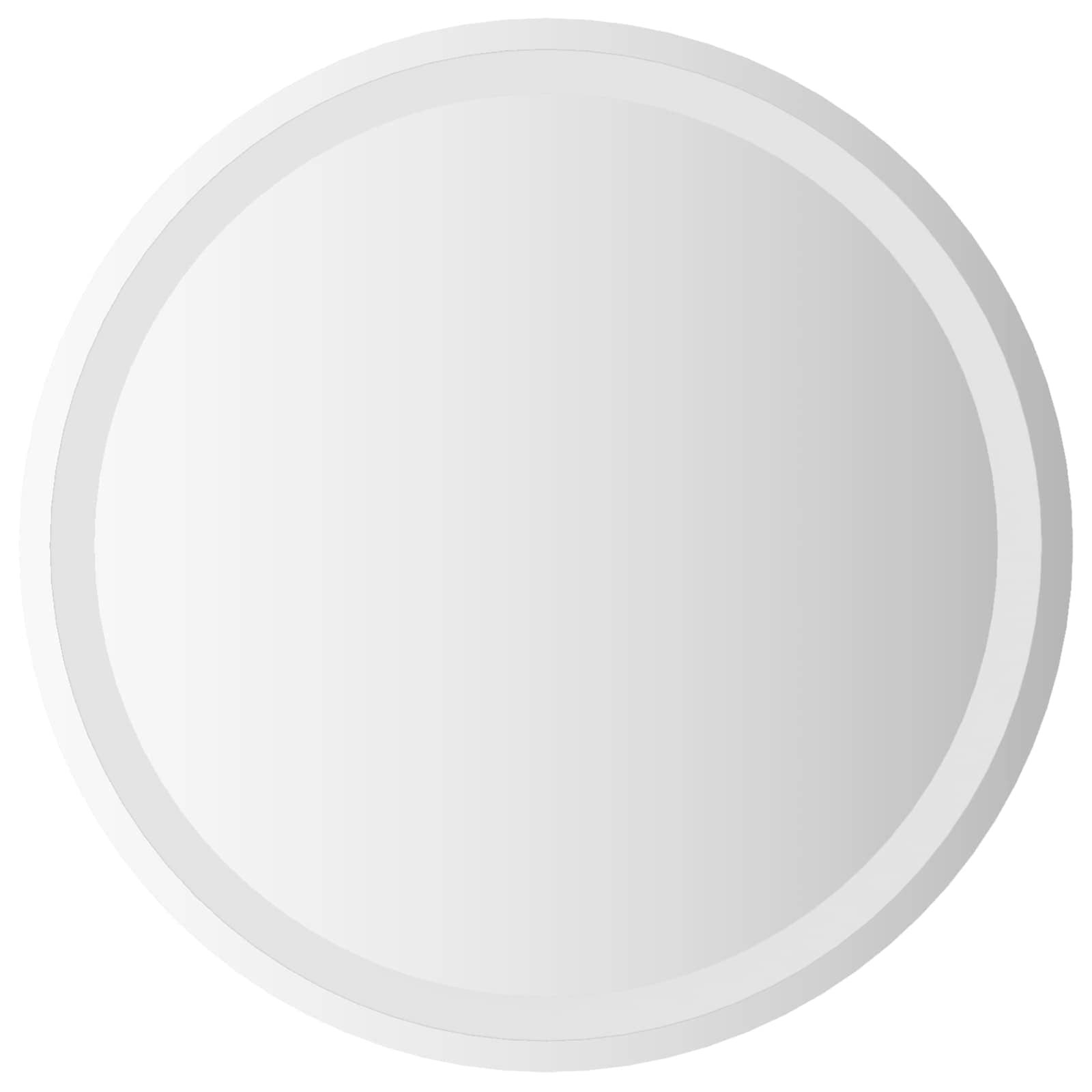 LED Badrumsspegel med spegel Transparent Ø 60 cm härdat glas