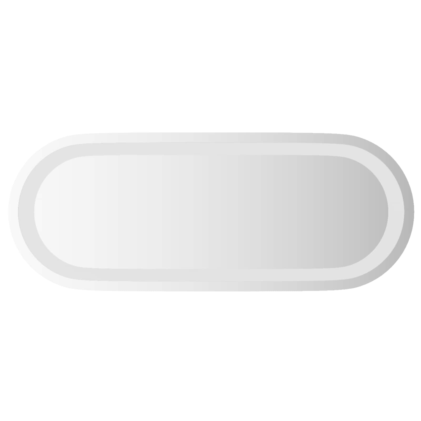 LED Badrumsspegel med spegel Transparent 50 x 20 cm härdat glas