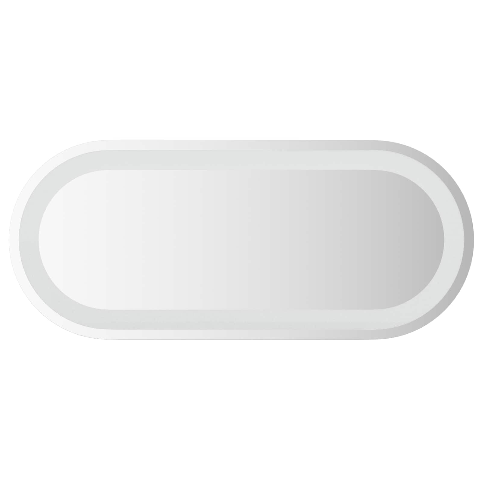 LED Badrumsspegel med spegel Transparent 70 x 30 cm härdat glas