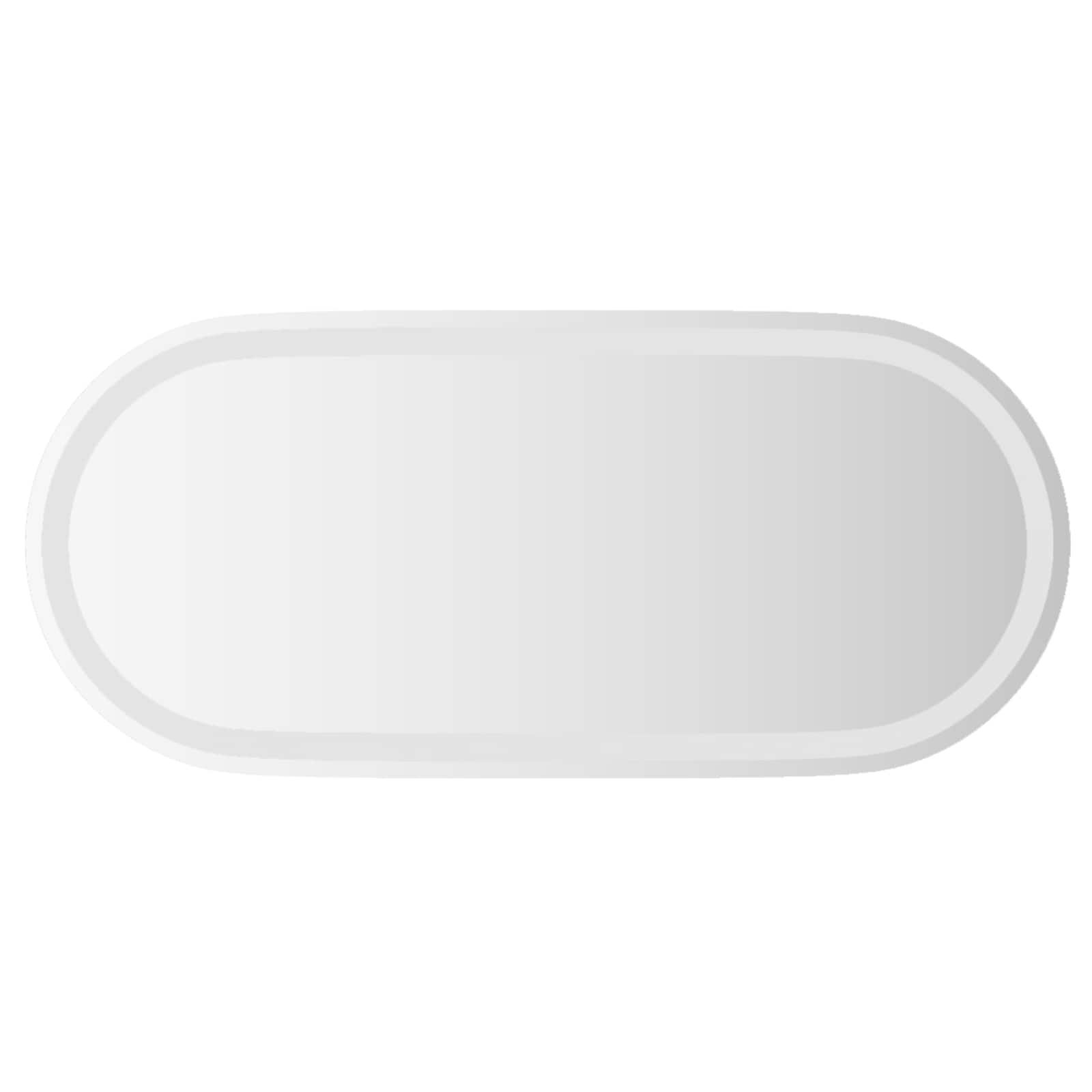 LED Badrumsspegel med spegel Transparent 80 x 35 cm härdat glas