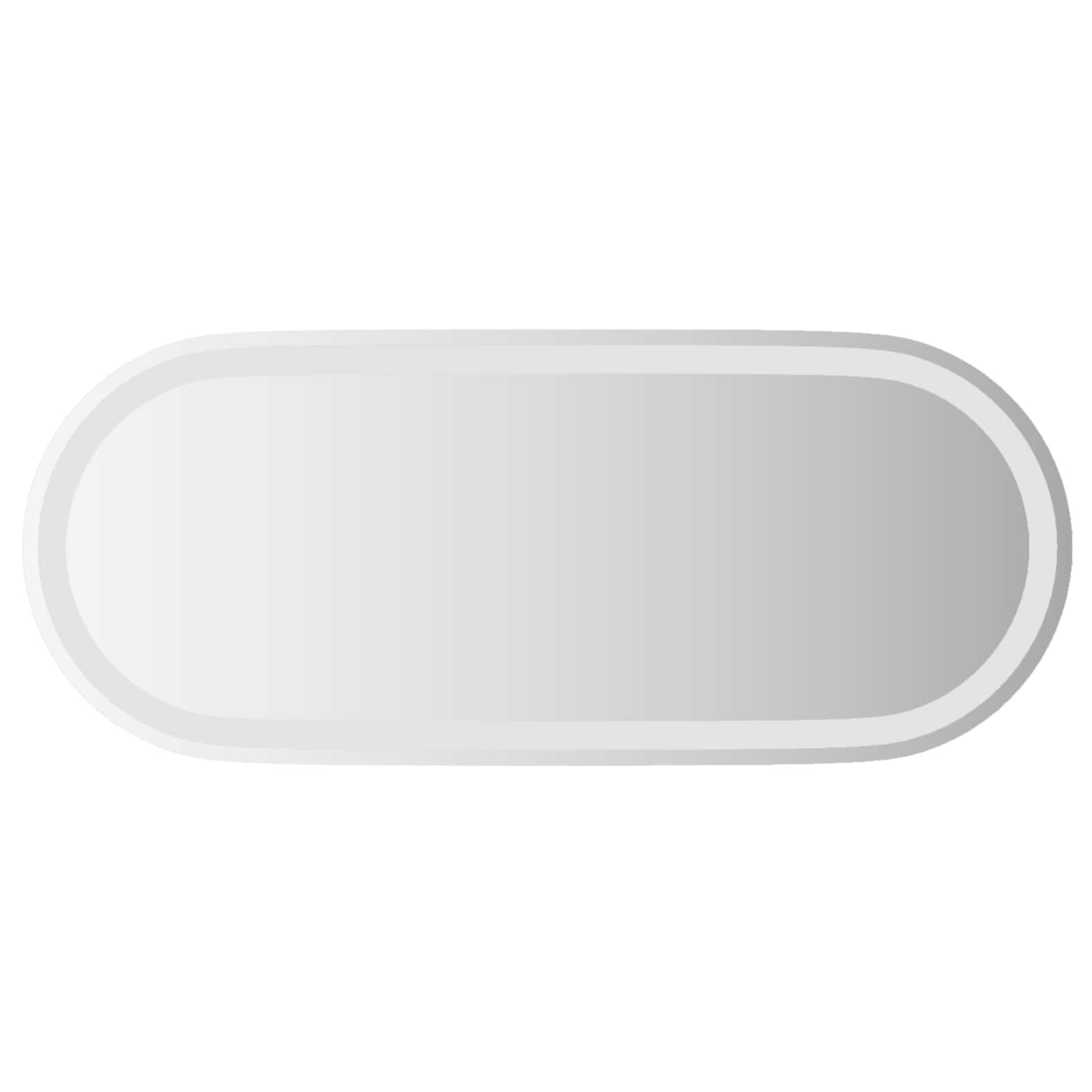 LED Badrumsspegel med spegel Transparent 90 x 40 cm härdat glas