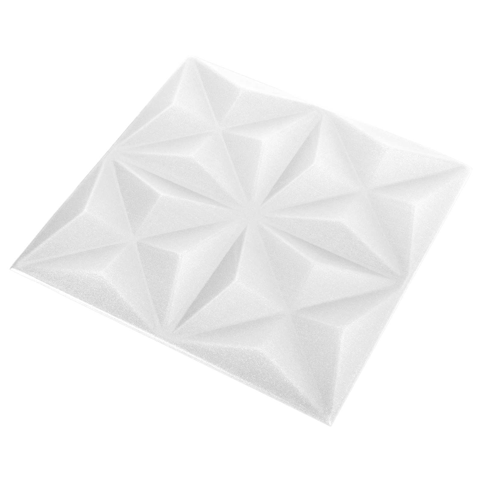 Väggpaneler 24 st 50 x 50 cm Origami Vit XPS Skum