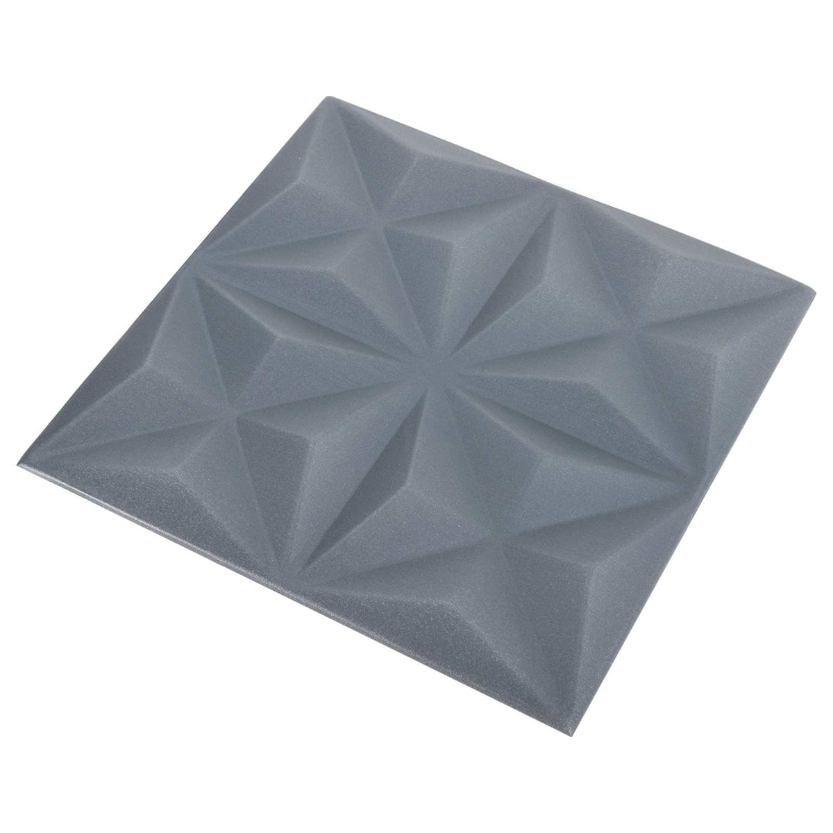 Väggpaneler 24 st 50 x 50 cm Origami Grå XPS Skum