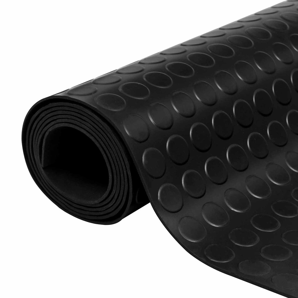 Golvmatta med prickar Svart 1 x 2 m Gummi