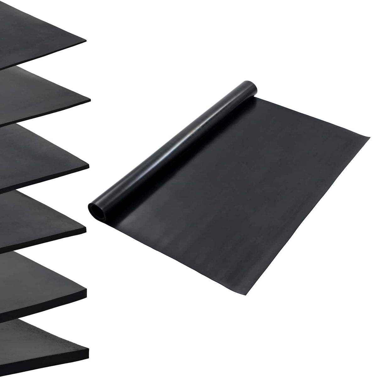 Golvmatta Svart 1,2 x 2 m Gummi