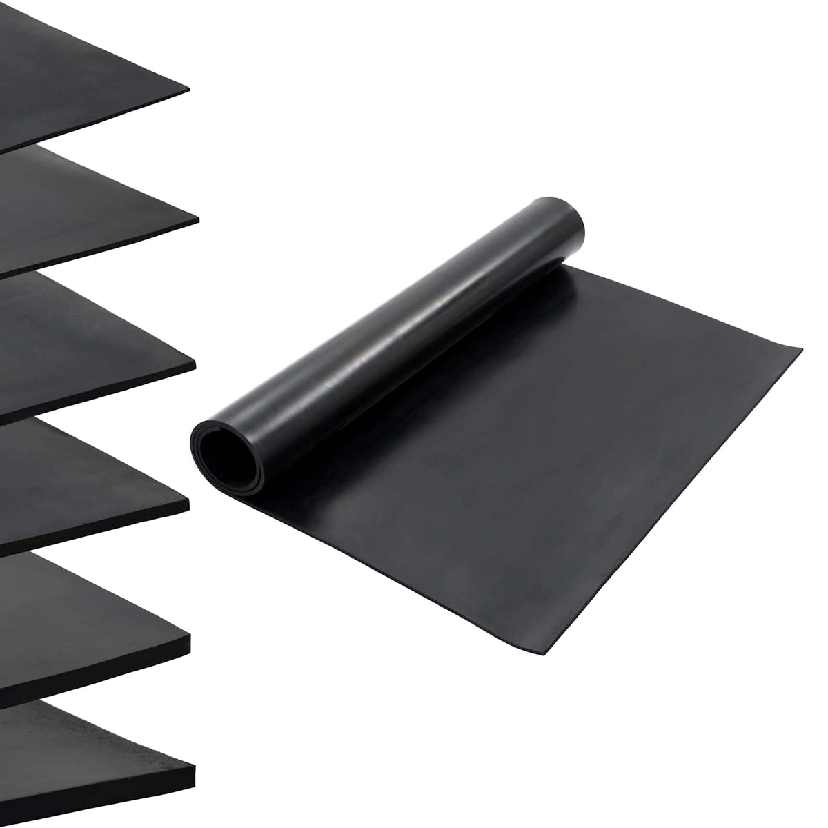 Golvmatta Svart 1,2 x 2 m Gummi