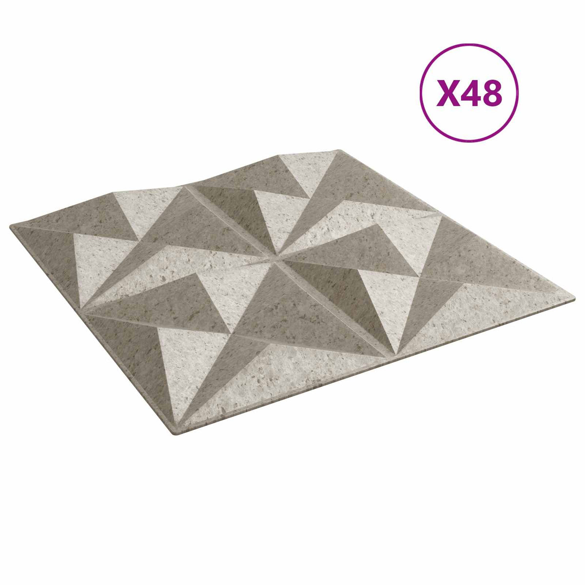 Väggpaneler 48 st 50 x 50 cm Origami betong XPS Skum
